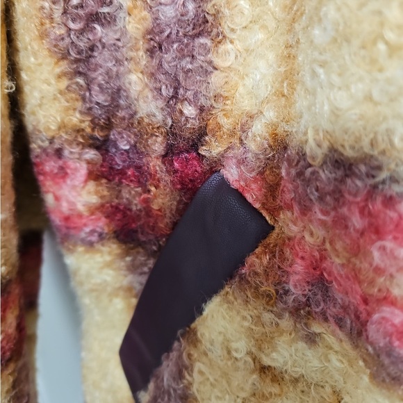 Knox Rose Plaid Teddy Jacket in Pink and Tan - Picture 5 of 5